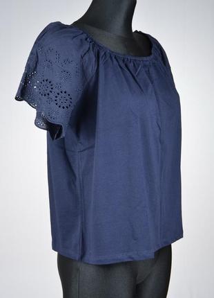 Жіноча котонова блузка з вишивкою h&m