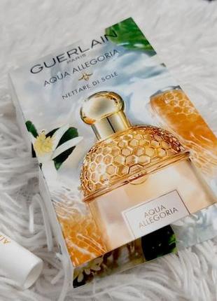 Guerlain aqua allegoria nettare di sole💥оригинал миниатюра пробник mini spray 1 мл книжка2 фото