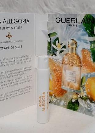 Guerlain aqua allegoria nettare di sole💥оригінал мініатюра пробник mini spray 1 мл книжка3 фото