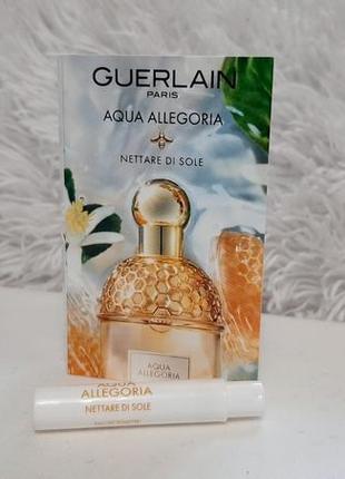 Guerlain aqua allegoria nettare di sole💥оригінал мініатюра пробник mini spray 1 мл книжка5 фото