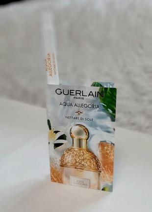 Guerlain aqua allegoria nettare di sole💥оригінал мініатюра пробник mini spray 1 мл книжка8 фото