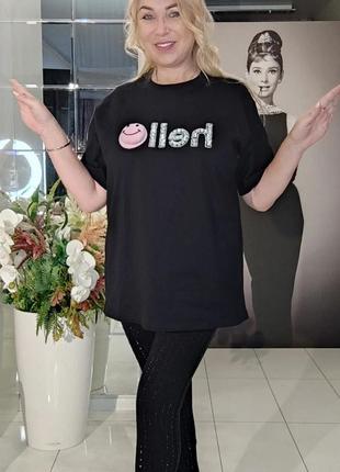 Футболка турция кристаллы люкс качество 🇹🇷