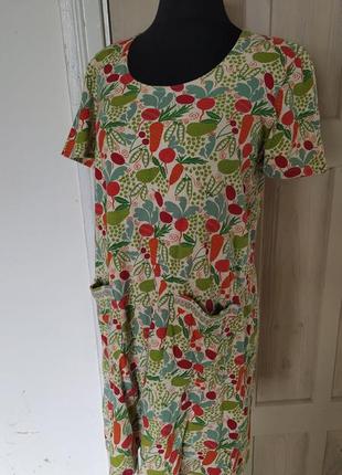 Платье с короткими рукавами, летнее платье, оригинальное платье, борщ, платье овощи1 фото