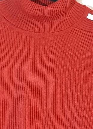 Красный теплый свитер резинка,лапша р 38-405 фото