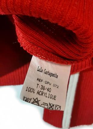 Красный теплый свитер резинка,лапша р 38-406 фото