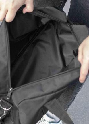 Спортивная сумка spirit черного цвета на 27 л тканевая для тренировок, фитнесса и поездок. качественная унисек6 фото