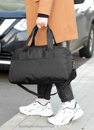 Спортивная сумка spirit черного цвета на 27 л тканевая для тренировок, фитнесса и поездок. качественная унисек2 фото