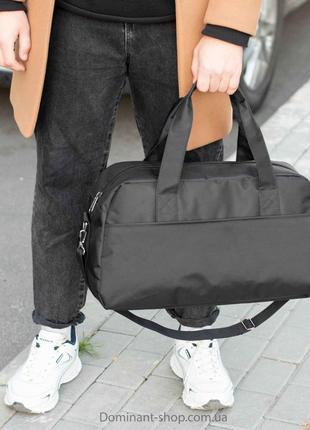 Спортивная сумка spirit черного цвета на 27 л тканевая для тренировок, фитнесса и поездок. качественная унисек3 фото