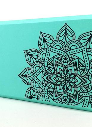 Блок для йоги easyfit eva с рисунком мятный