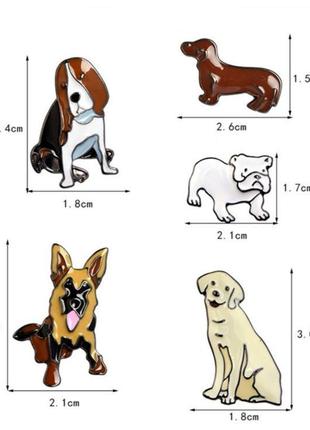 Набір пінів значків oxa собаки 5 шт. металеві6 фото