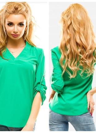 Жіноча блуза повсякденна літня сорочка легка вільна красива молодіжна демісезонна 2б73 фото
