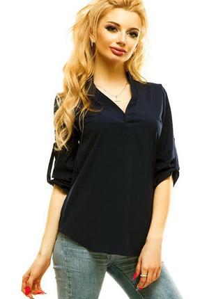Жіноча блуза повсякденна літня сорочка легка вільна красива молодіжна демісезонна 2б76 фото
