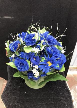 Штучні квіти букет екібана цветы декор экибана