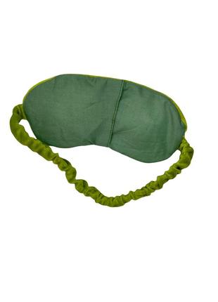 Плюшевая мягкая маска для сна 3d лягушонок зеленый7 фото
