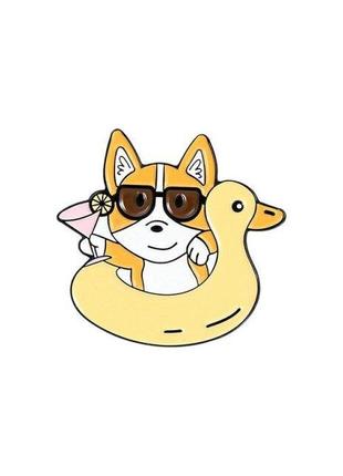 Значок / пин oxa милый мультяшный щенок релакс (2)