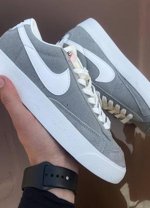 Nike blazer low grey&white ✅4 фото
