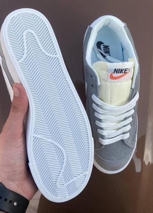 Nike blazer low grey&white ✅3 фото