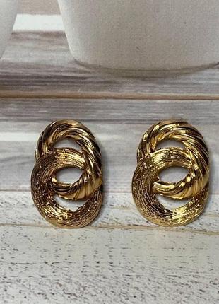 Жіночі сережки краплі oxa сережки трендові гвоздики біжутерія колір золотистий2 фото