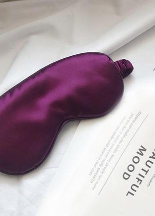 Шёлковая маска для сна oxa / повязка для глаз фиолетовая (20-9)1 фото