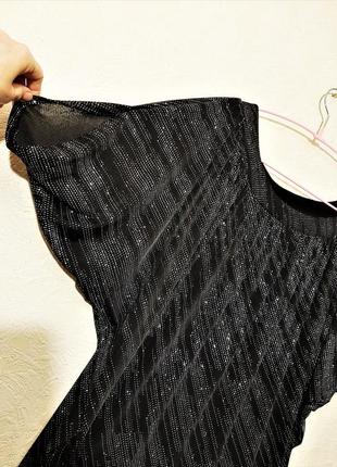 Стильная кофточка-блуза чёрная стрейчевая дизайн серебряные точки женская3 фото