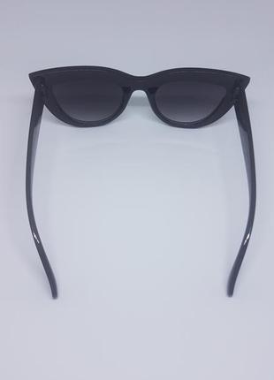 Женские солнцезащитные очки «кошачий глаз» черные3 фото