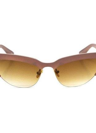 Окуляри жіночі сонцезахисні котяче око світло-коричневі2 фото