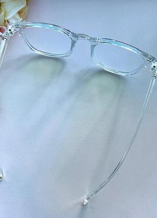 Прозорі іміджеві окуляри антивідблискові унісекс-окуляри нульовки в прозорій оправі4 фото