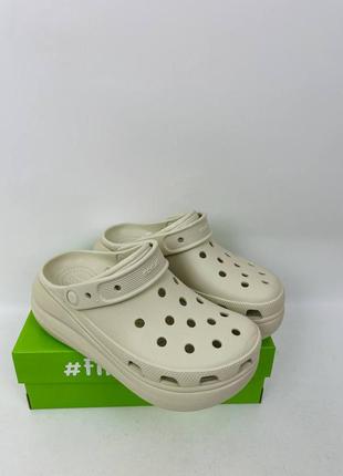 Классическая женская модель крокус crocs classic бежевые4 фото