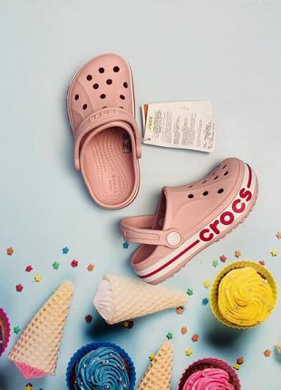 Детские сабо крокс crocs bayaband crocs для девочек розовые