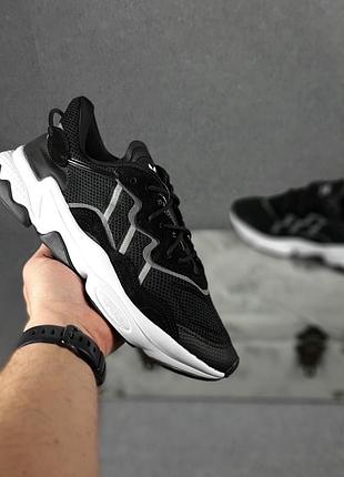 Мужские черно-белые кроссовки на весну adidas ozweego 🆕 адидас озевиго3 фото