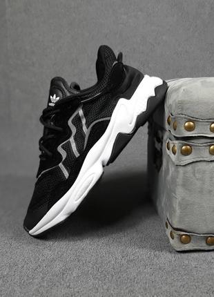 Мужские черно-белые кроссовки на весну adidas ozweego 🆕 адидас озевиго4 фото