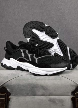 Мужские черно-белые кроссовки на весну adidas ozweego 🆕 адидас озевиго5 фото
