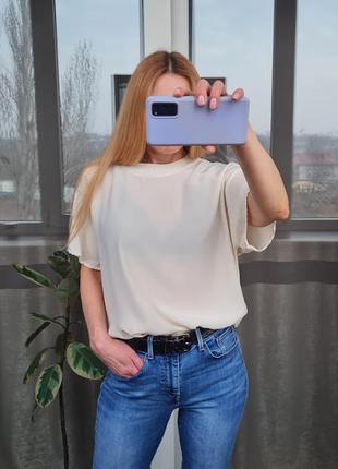 Шикарная шелковая футболка/блуза франция