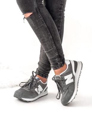 Удобные женские кроссовки new balance 574 в сером цвете (весна-лето-осень)😍3 фото