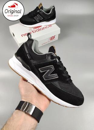 Мужские кроссовки new balance 574 sport black1 фото