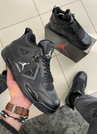 👟 nike air jordan retro 4 all black