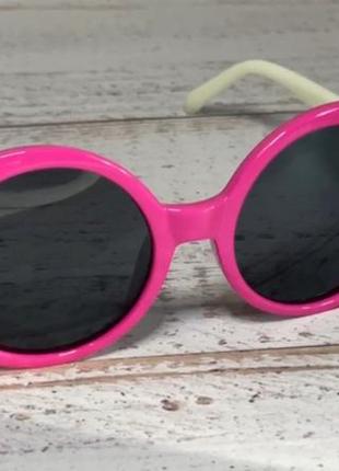 Детские очки солнцезащитные розового цвета с милым бантиком на оправе2 фото