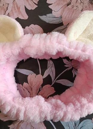 Косметическая повязка на голову пушистый котик с ушками