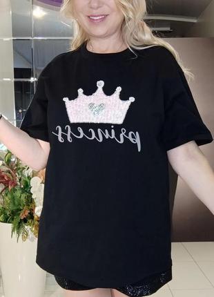 Шикарная футболка турция люкс коллекция кристаллы