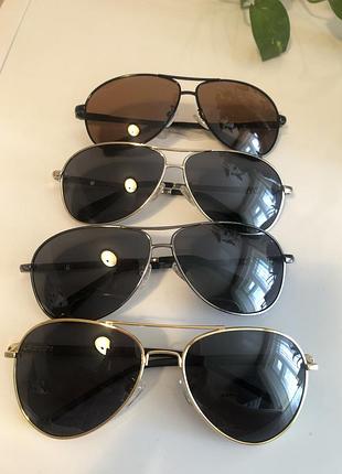 Чоловічі сонцезахисні окуляри з поляризацією для широкого обличчя