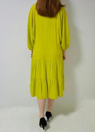 Платье ярусное лимонного цвета donatellaviaroma, италия3 фото