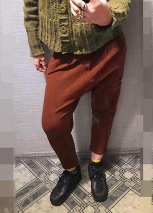 Дизайнерські стильні штани в стилі rundholz  rick owen з мотнею низьким кроковим швом спущеною слонкою  від  imperial3 фото