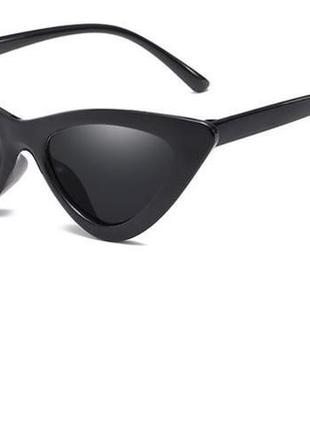 Жіночі сонцезахисні окуляри котяче око/лисички чорні