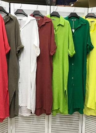 Платье 👗 лен италия оверсайз люкс