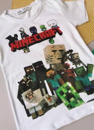 Костюм футболка и шорты мальчику minecraft 💚2 фото