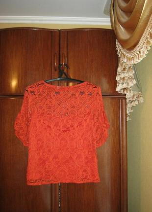 Кружевная блуза dorothy perkins, размер 16/44, новая с этикеткой9 фото