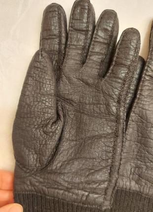 Кожаные итальянские, мягкие перчатки на маленькую и среднюю ручку.4 фото