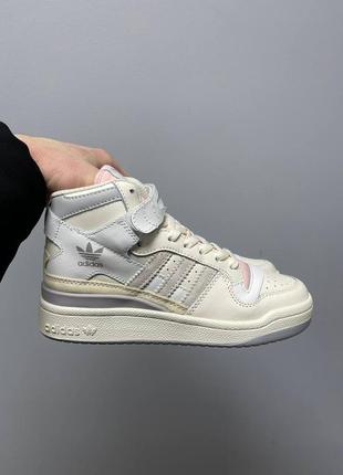 Кроссовки женские adidas forum 84 hi «beige»