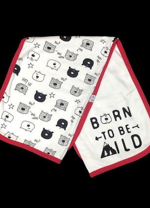 Плед двухсторонній "born to be", бавовна, 80*80 см, тм "mother love" (пледи)