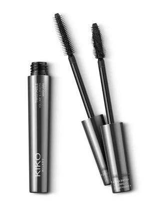 Чорна туш kiko milano twistable volume & length mascara2 фото